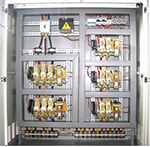 Slewing mechanism control panel for base crane